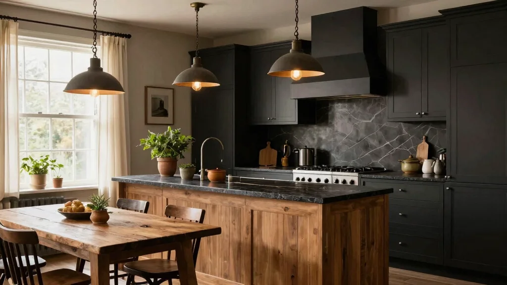 14 Moody Kitchen Ideas with Dark Tones and Cozy Depth