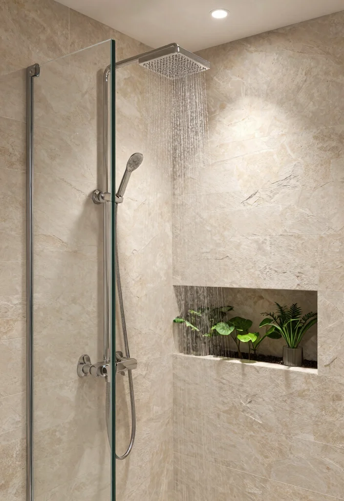 14 Nature Bathroom Ideas Inspired by Earth and Stone 11. Rainfall Showerheads 0