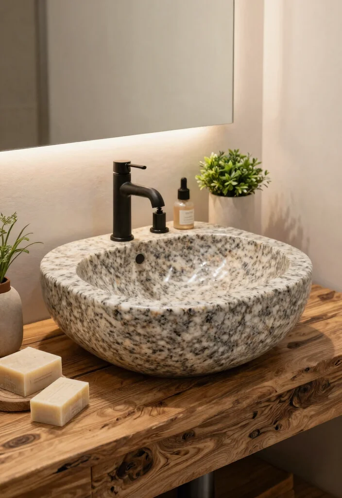 14 Nature Bathroom Ideas Inspired by Earth and Stone 5. Natural Stone Sinks 0