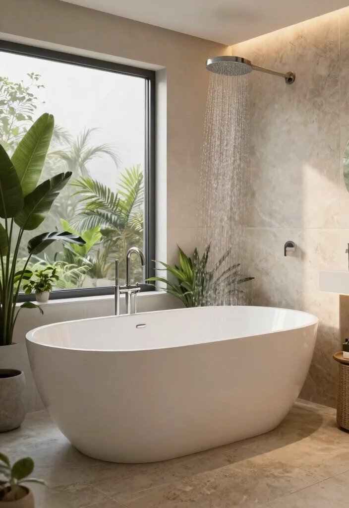 14 Nature Bathroom Ideas Inspired by Earth and Stone 8. Freestanding Bathtubs 0