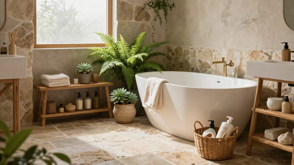 14 Nature Bathroom Ideas Inspired by Earth and Stone