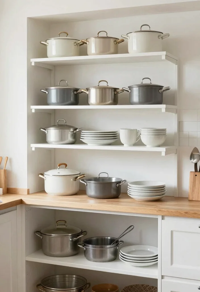 14 Open Shelving Kitchen Ideas That Look Styled Not Messy 12. Multi functional Shelves 0