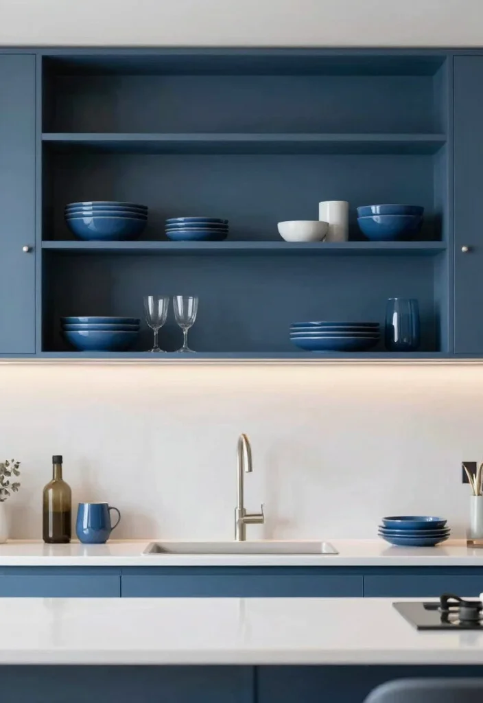 14 Open Shelving Kitchen Ideas That Look Styled Not Messy 3. Monochromatic Magic 0