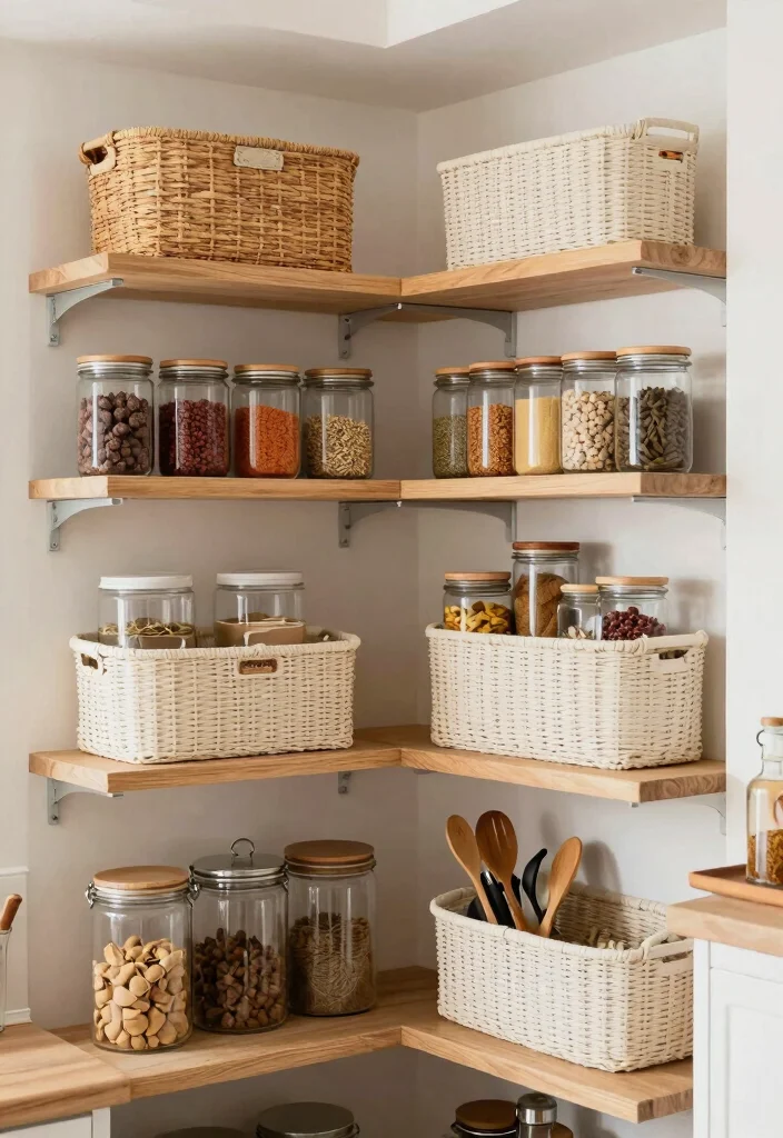 14 Open Shelving Kitchen Ideas That Look Styled Not Messy 4. Functional and Stylish Open Shelf Organization 0