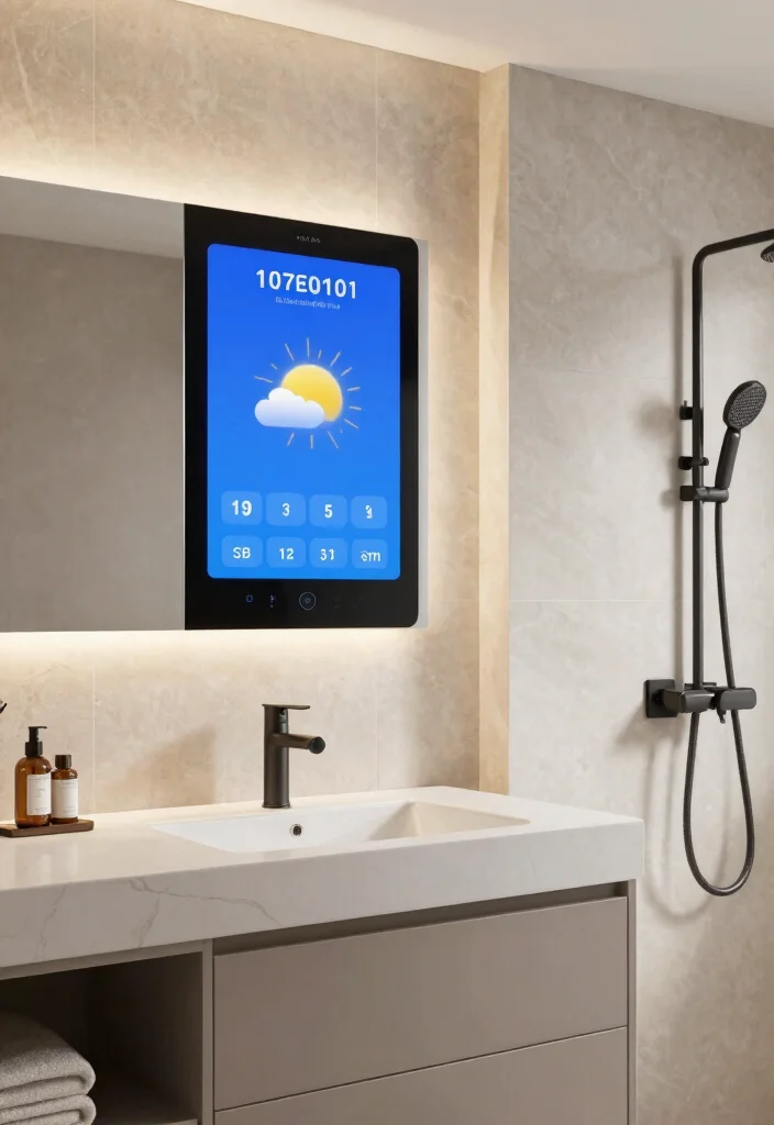 14 Small Modern Bathroom Ideas That Feel Clean and High End 10. Smart Technology Integrations 0