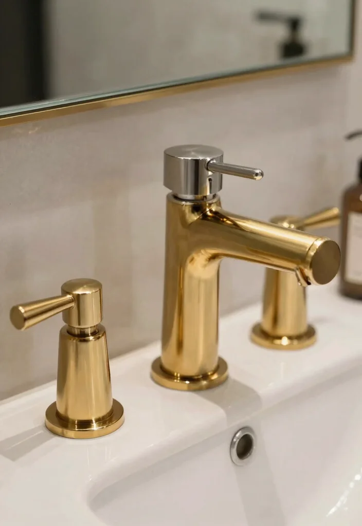 14 Small Modern Bathroom Ideas That Feel Clean and High End 11. High Quality Fixtures 0