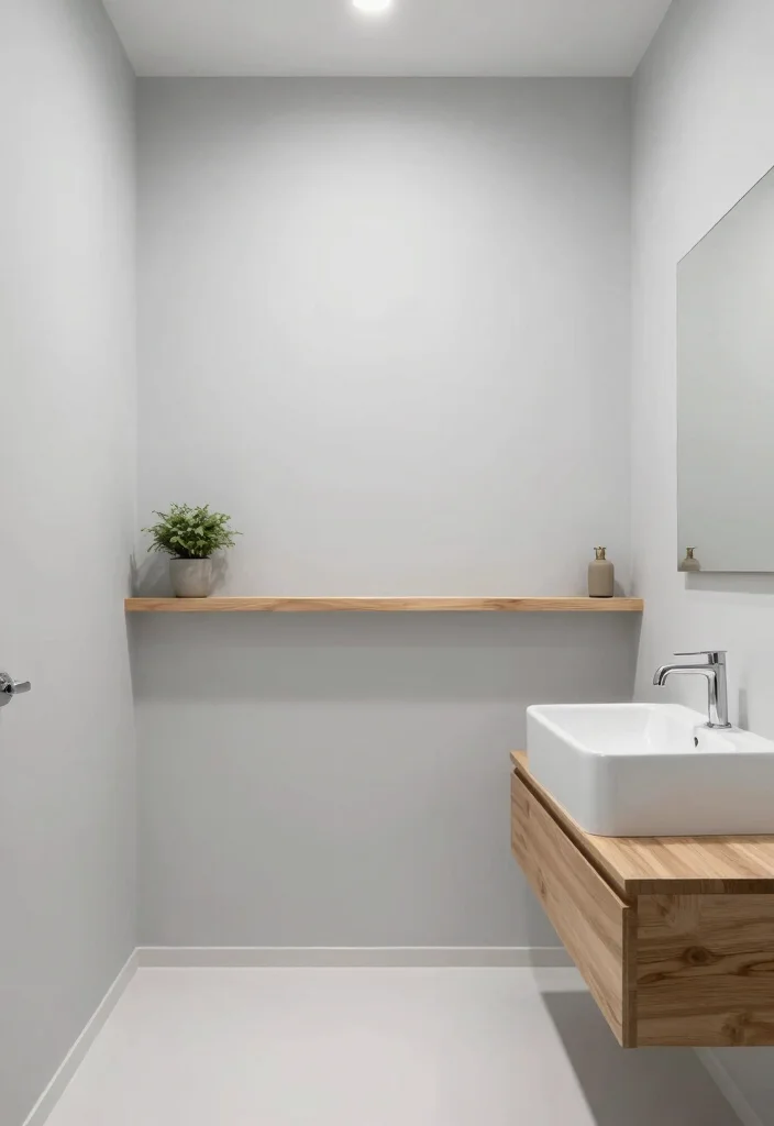 14 Small Modern Bathroom Ideas That Feel Clean and High End 2. Minimalist Color Palettes 0