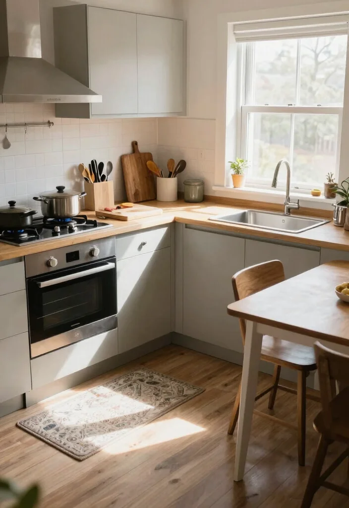 14 Small Space Kitchen Ideas That Actually Feel Open 4. Create Zones for Different Tasks 0