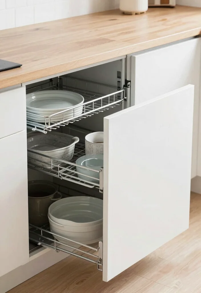 14 Small Space Kitchen Ideas That Actually Feel Open 8. Utilize Under Counter Storage 0