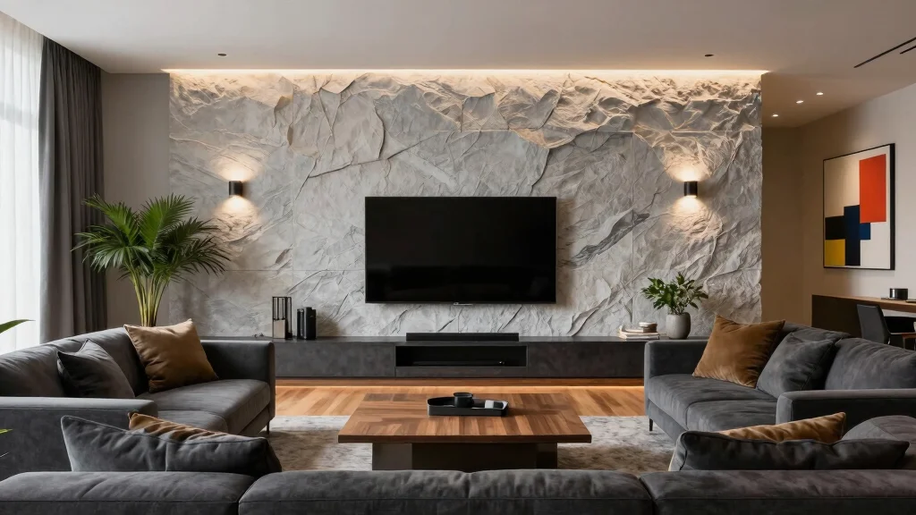 14 Stone TV Wall Living Room Ideas That Feel Luxe