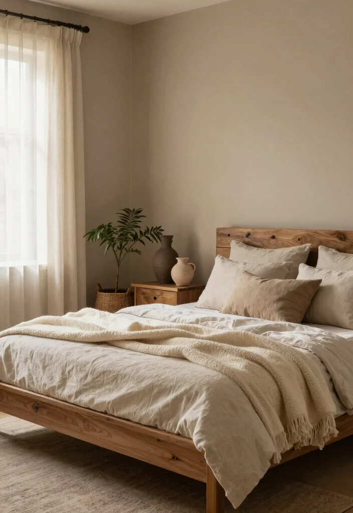 14 Warm Neutral Bedroom Ideas That Feel Peaceful 1. Embrace Earthy Tones 0
