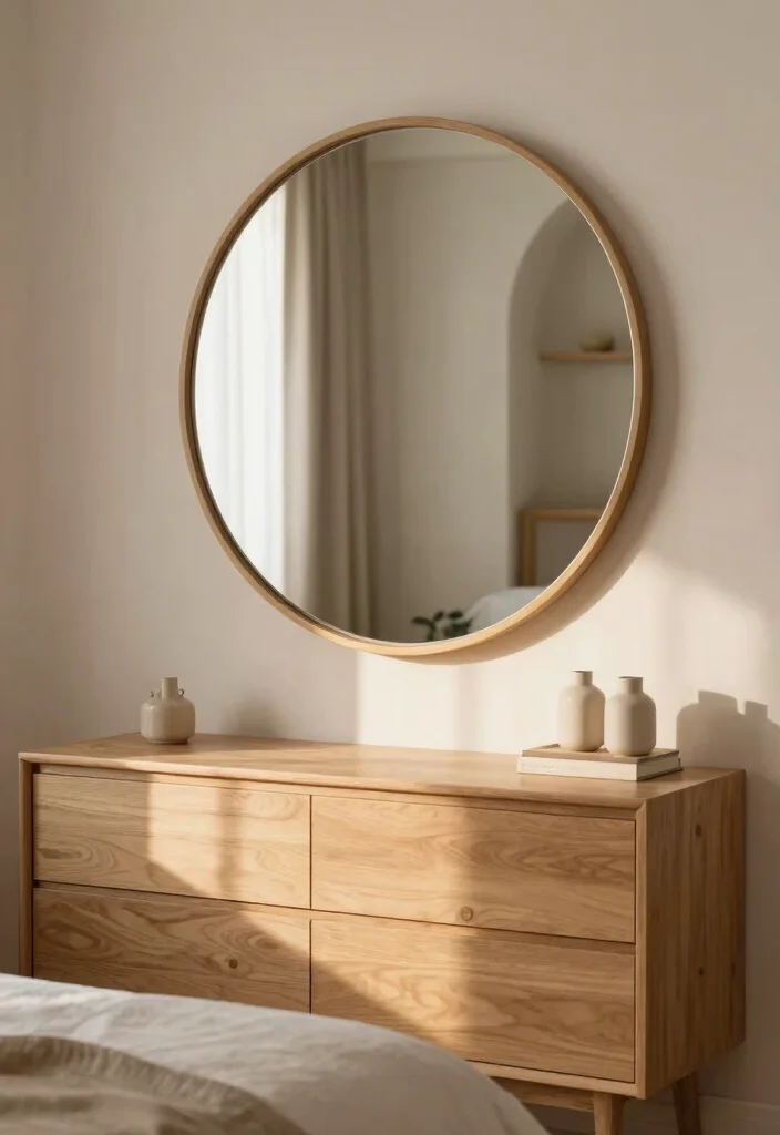 14 Warm Neutral Bedroom Ideas That Feel Peaceful 10. Beautifully Framed Mirrors 0