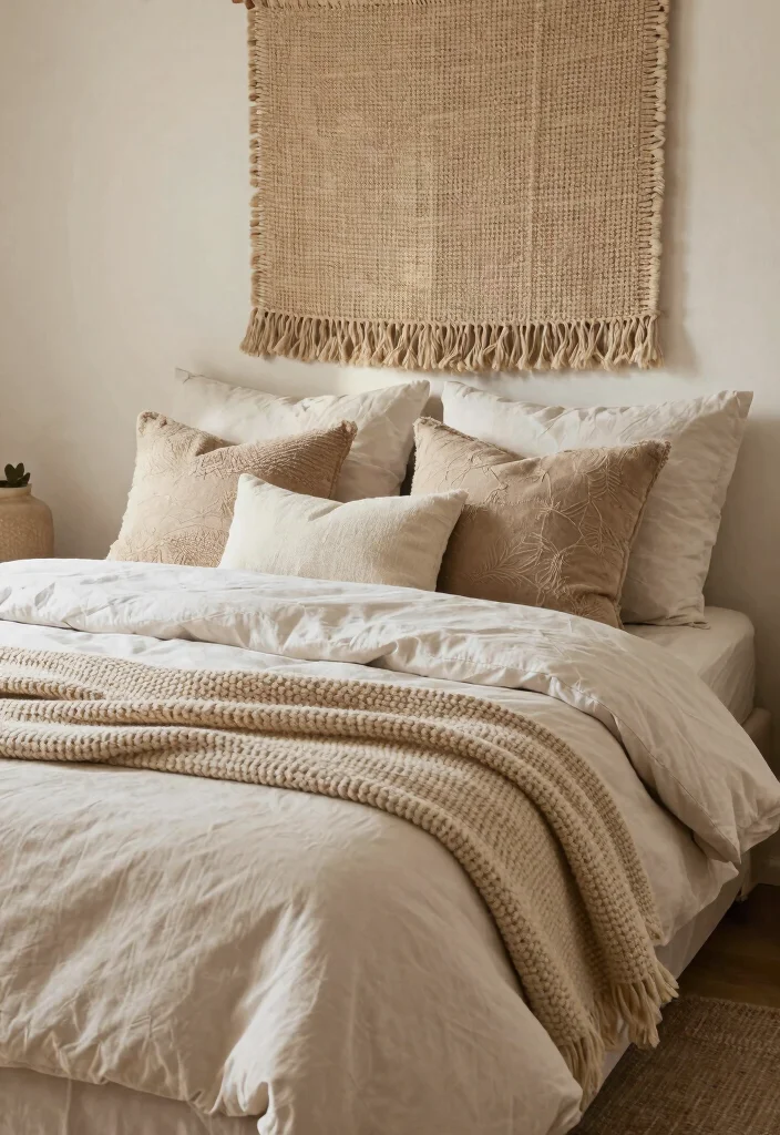 14 Warm Neutral Bedroom Ideas That Feel Peaceful 3. Layering Textures for Comfort 0