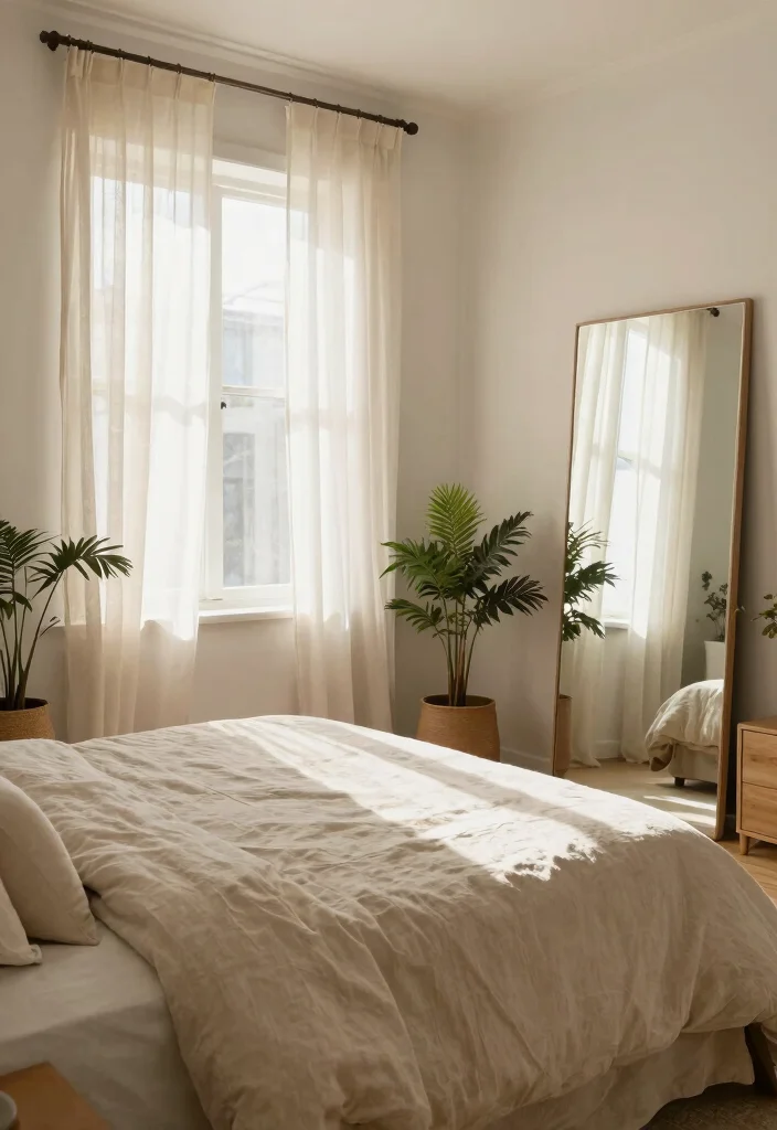 14 Warm Neutral Bedroom Ideas That Feel Peaceful 4. Natural Light and Soft Fabrics 0