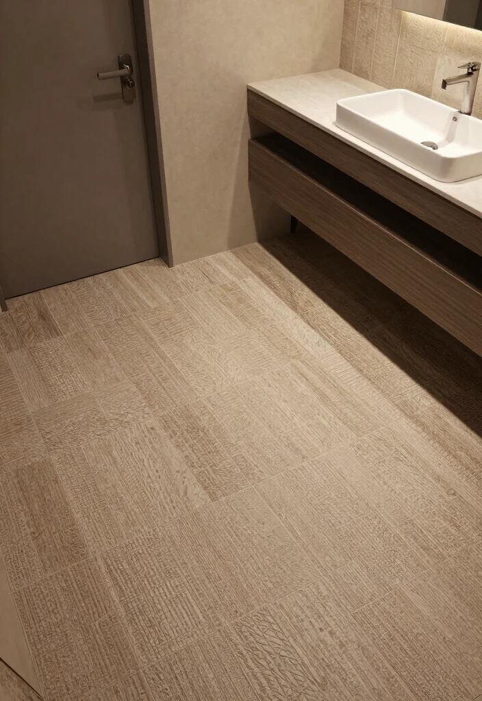 15 Bathroom Tile Floor Ideas That Change the Entire Look 11. Textured Tiles 0