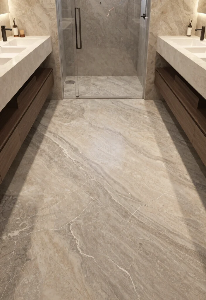 15 Bathroom Tile Floor Ideas That Change the Entire Look 14. Natural Stone Tiles 0