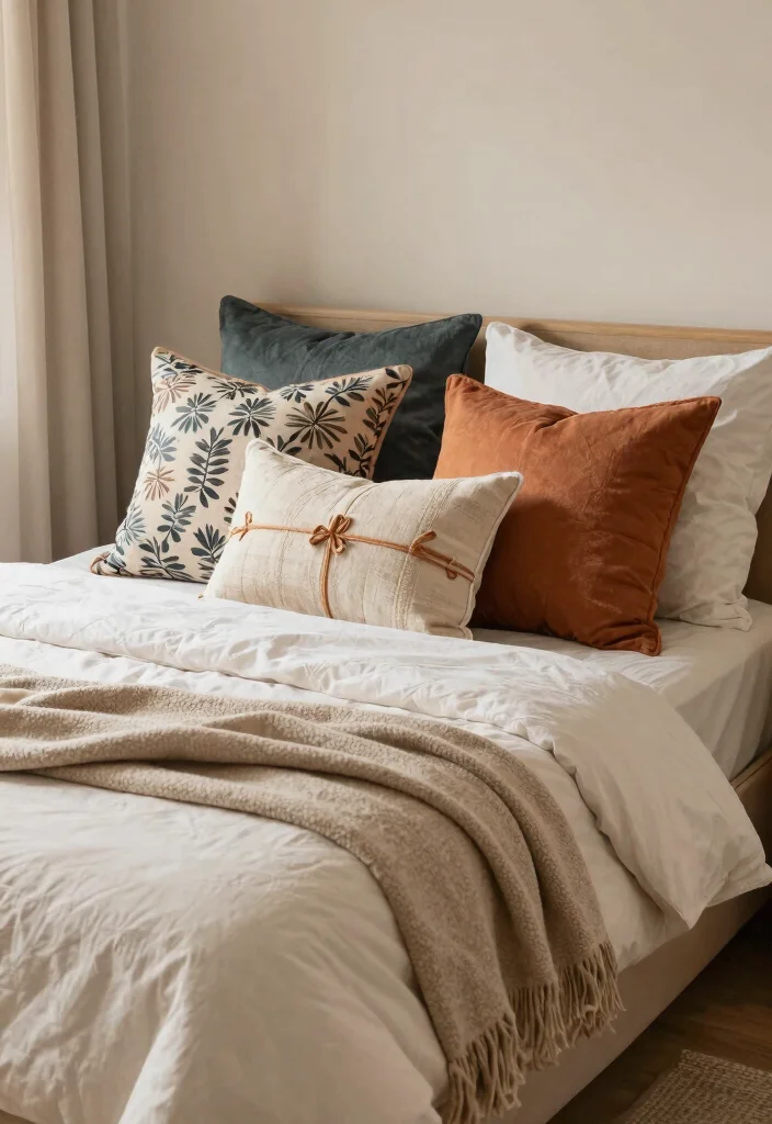 15 Cozy Cheap Small Bedroom Ideas That Feel Designer Made 15. Cozy Accents with Pillows and Throws 0