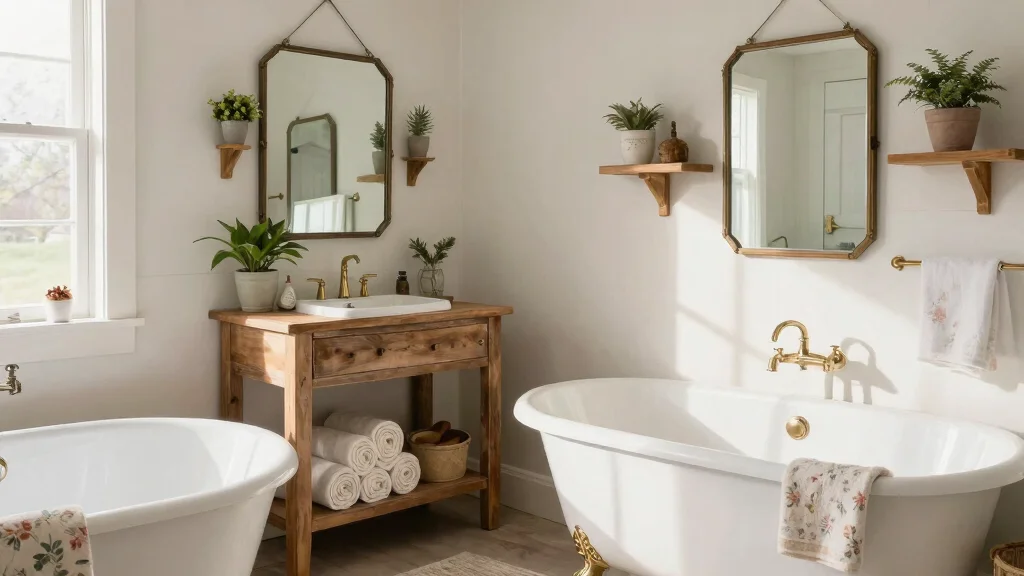 15 Farmhouse Bathroom Decor Ideas with Cozy Rustic Charm