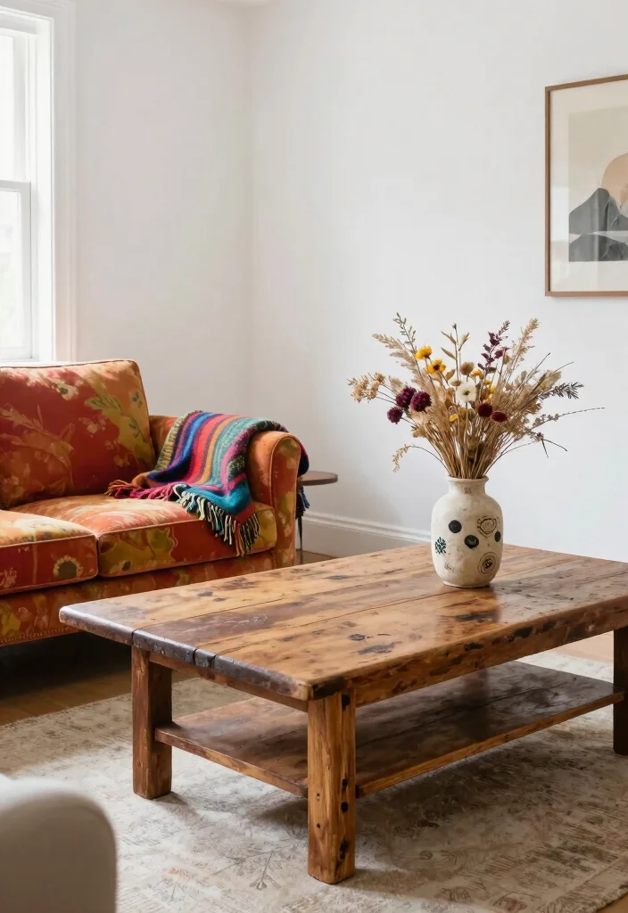 15 Living Room Makeover Ideas That Transform the Space 1. Upcycled Furniture Finds 0