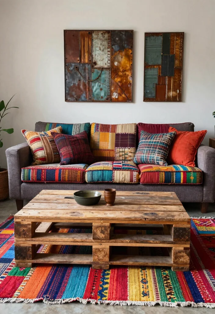 15 Living Room Makeover Ideas That Transform the Space 5. Recycled Materials 0