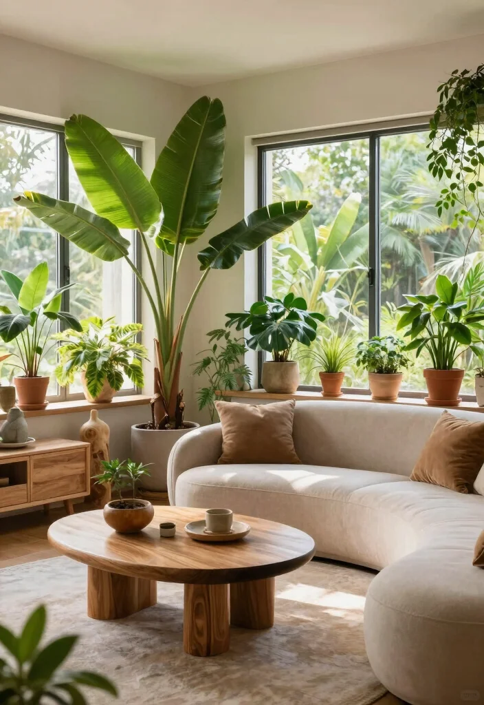 15 Living Room Makeover Ideas That Transform the Space 8. Biophilic Design Elements 0