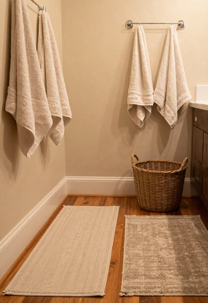 15 Spa Bathroom Decor Ideas That Feel Like a Weekend Retreat 11. Warm Textures 0