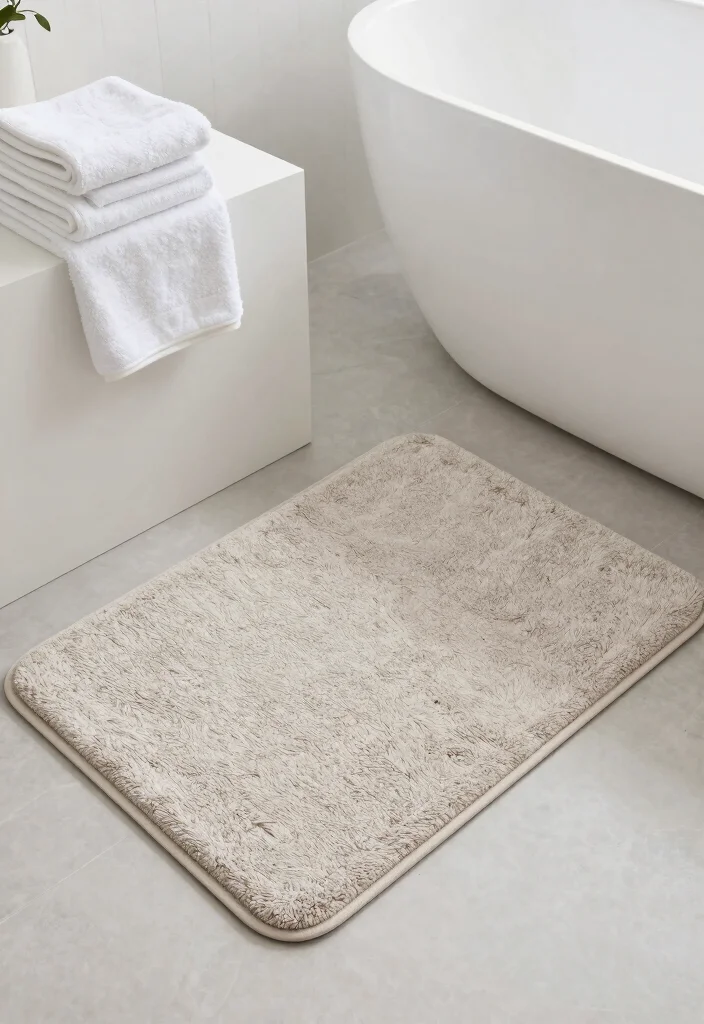 15 Spa Bathroom Decor Ideas That Feel Like a Weekend Retreat 12. Stylish Bath Mats 0