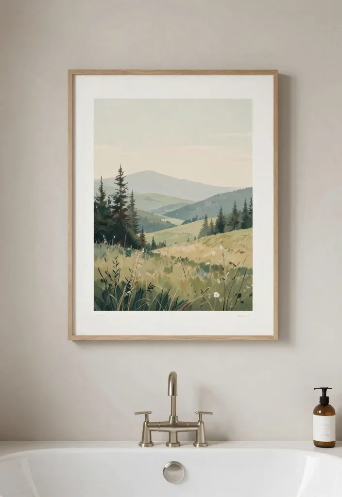 15 Spa Bathroom Decor Ideas That Feel Like a Weekend Retreat 13. Personalized Artwork 0
