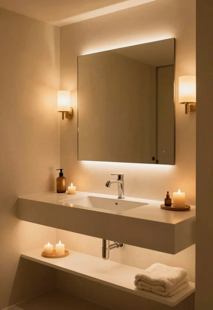 15 Spa Bathroom Decor Ideas That Feel Like a Weekend Retreat 4. Spa Inspired Lighting 0