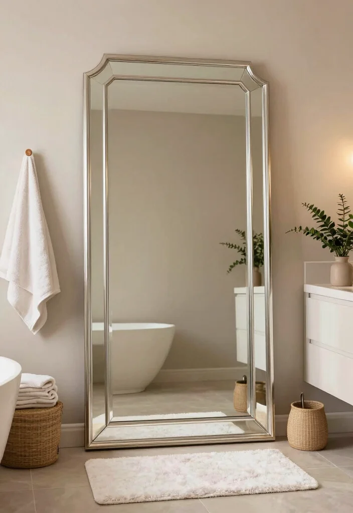 15 Spa Bathroom Decor Ideas That Feel Like a Weekend Retreat 8. Elegant Mirrors 0