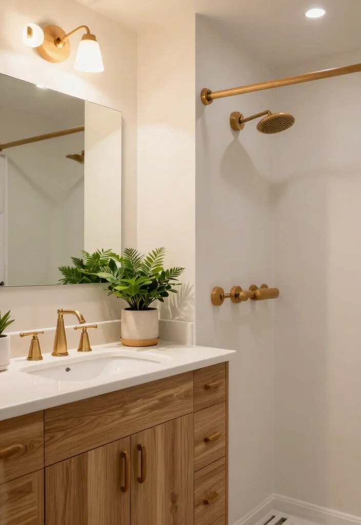 15 Wood Bathroom Ideas That Add Warmth and Texture 10. Wood Accents in Fixtures 0