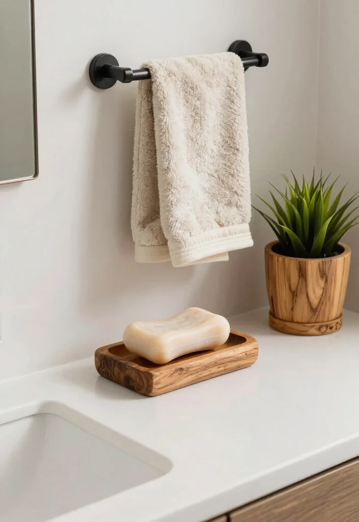 15 Wood Bathroom Ideas That Add Warmth and Texture 8. Rustic Wooden Accessories 0