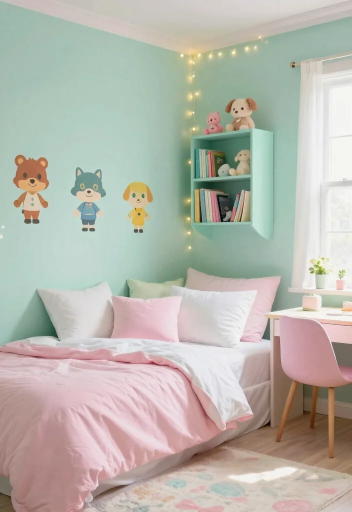 9 Animal Crossing Bedroom Ideas Fans Love to Copy 1. Dreamy Pastel Palettes 0