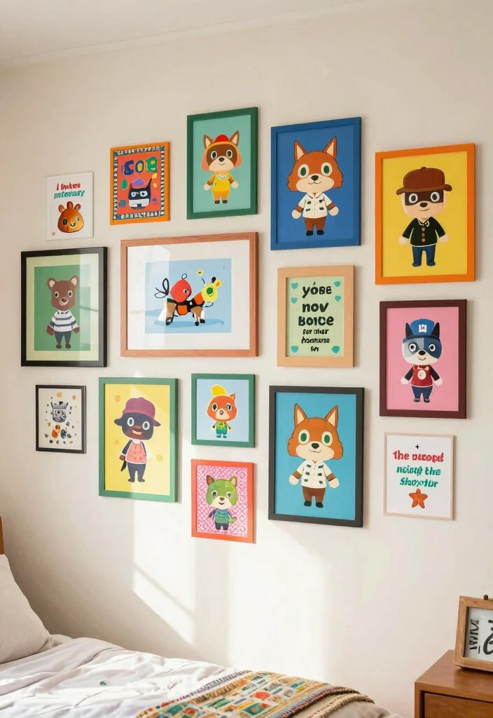 9 Animal Crossing Bedroom Ideas Fans Love to Copy 4. Whimsical Wall Art 0
