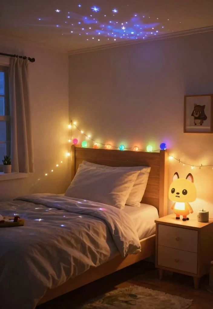 9 Animal Crossing Bedroom Ideas Fans Love to Copy 7. Engaging Lighting 0
