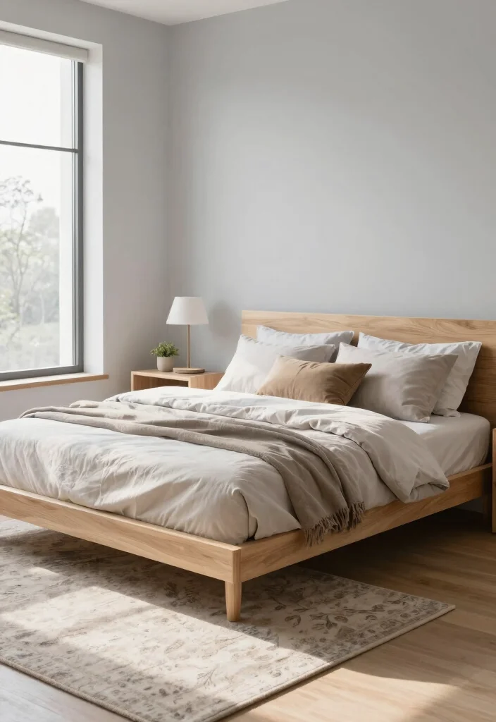 9 No Bedframe Bedroom Ideas with Relaxed Minimal Style 1. Low Platform Beds for an Inviting Feel 0