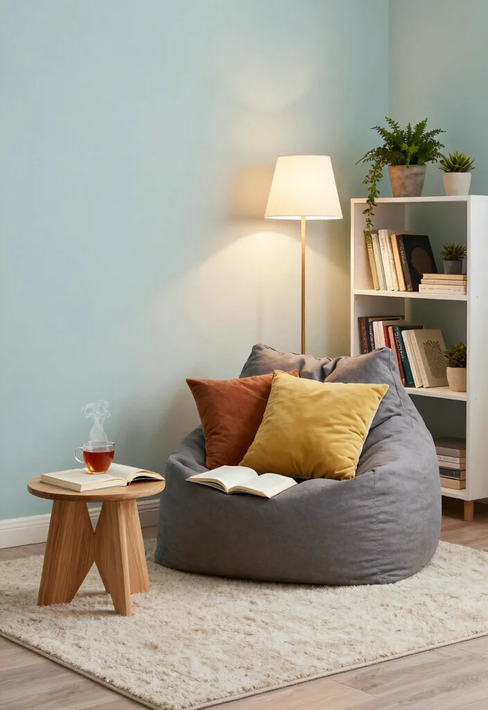 9 No Bedframe Bedroom Ideas with Relaxed Minimal Style 4. Create a Cozy Reading Nook 0